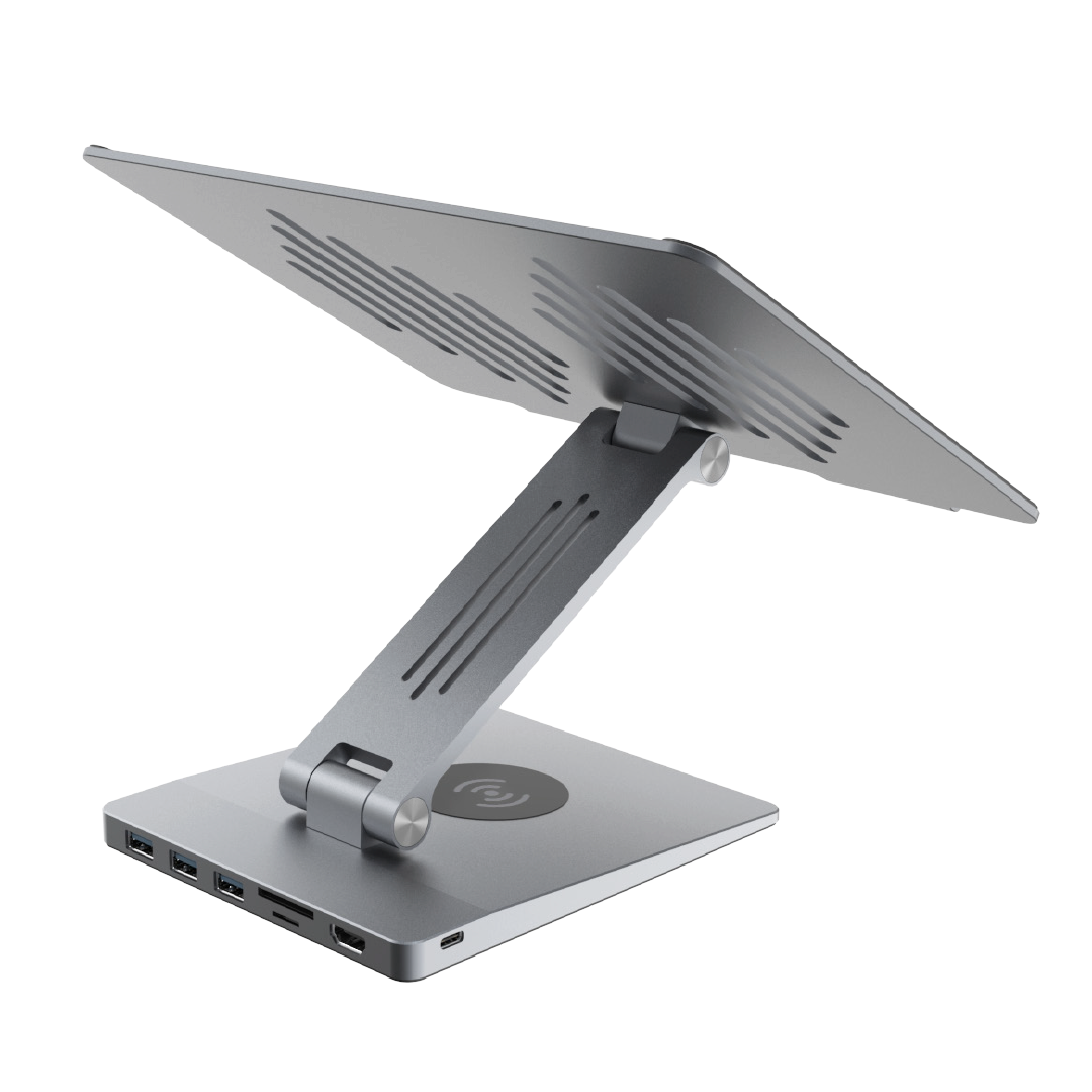 Docking Station Klip Xtreme DockStar KDA-500 9 en 1 con Soporte y Carga Inalámbrica