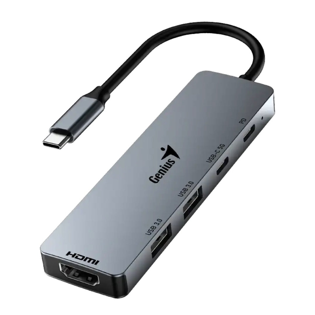 HUB USB-C Genius UH-500 2 USB-A 3.0 / 1 USB-C / 1 HDMI 4K Power Delivery 100W