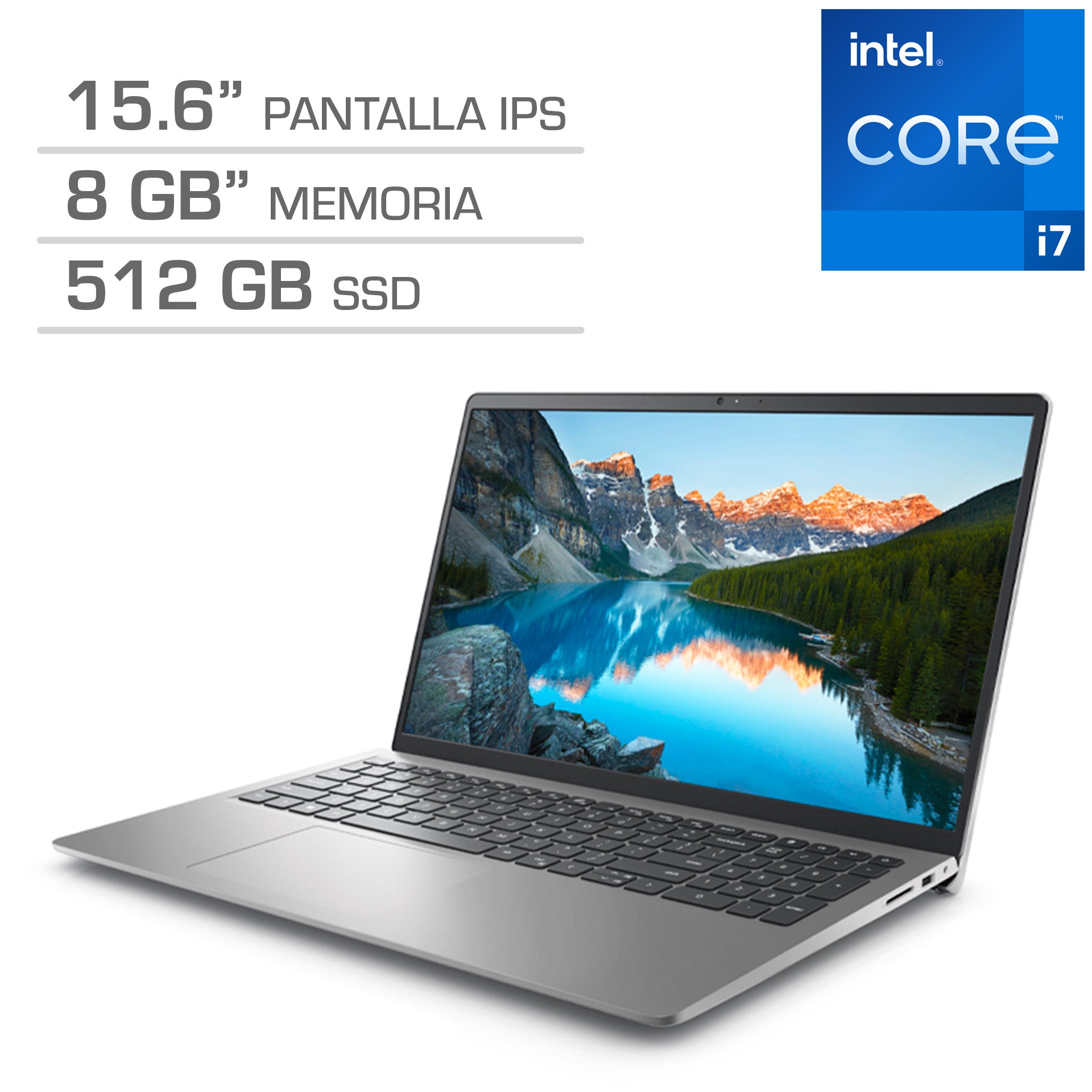 Laptop Dell Inspiron 3520, 15.6" FHD IPS, Intel Core i7-1255U hasta 4.70GHz, 8GB DDR4, 512GB SSD M.2, Ubuntu Linux