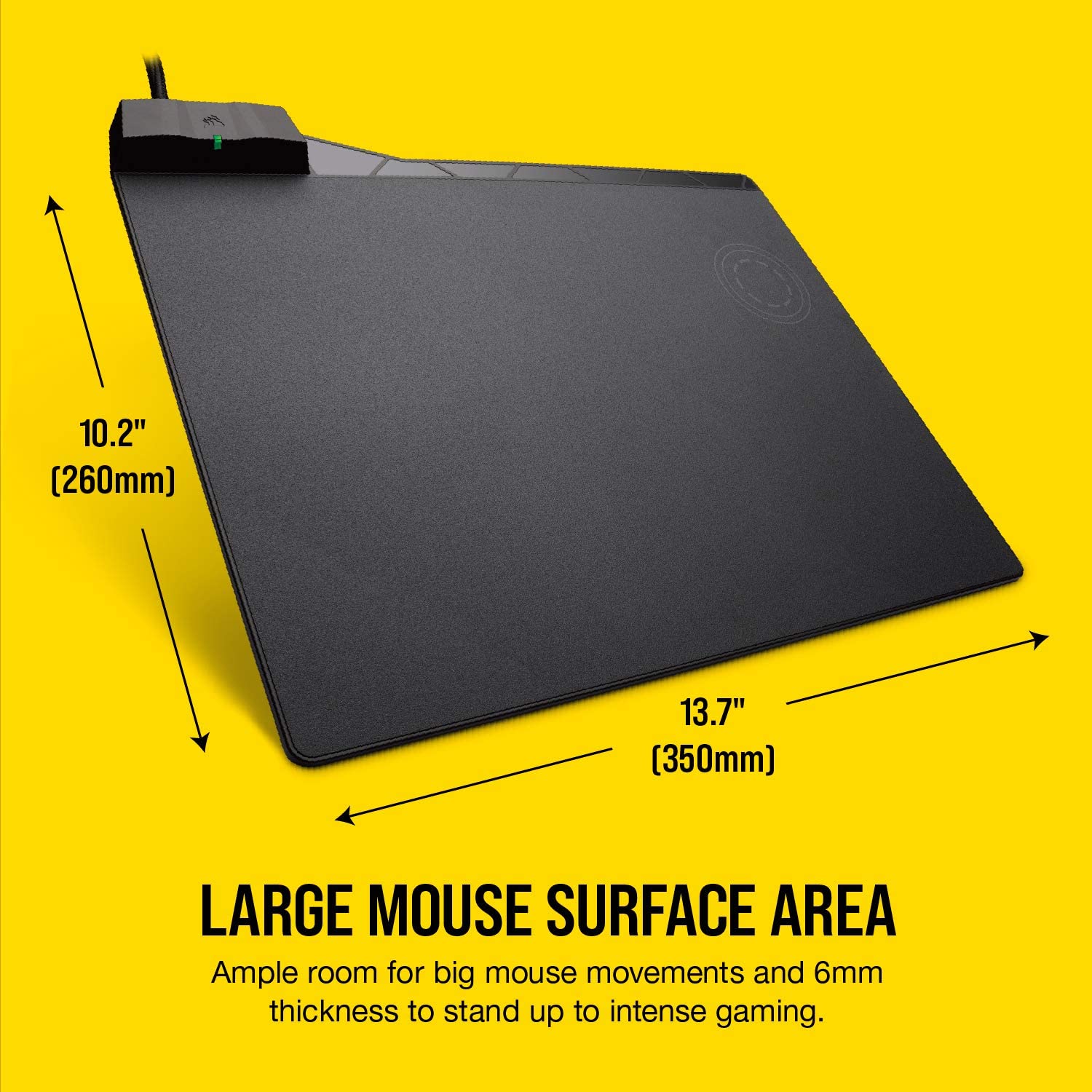Mouse pad de carga inalámbrica CORSAIR MM1000, superficie dura micro-textura 26x35cm