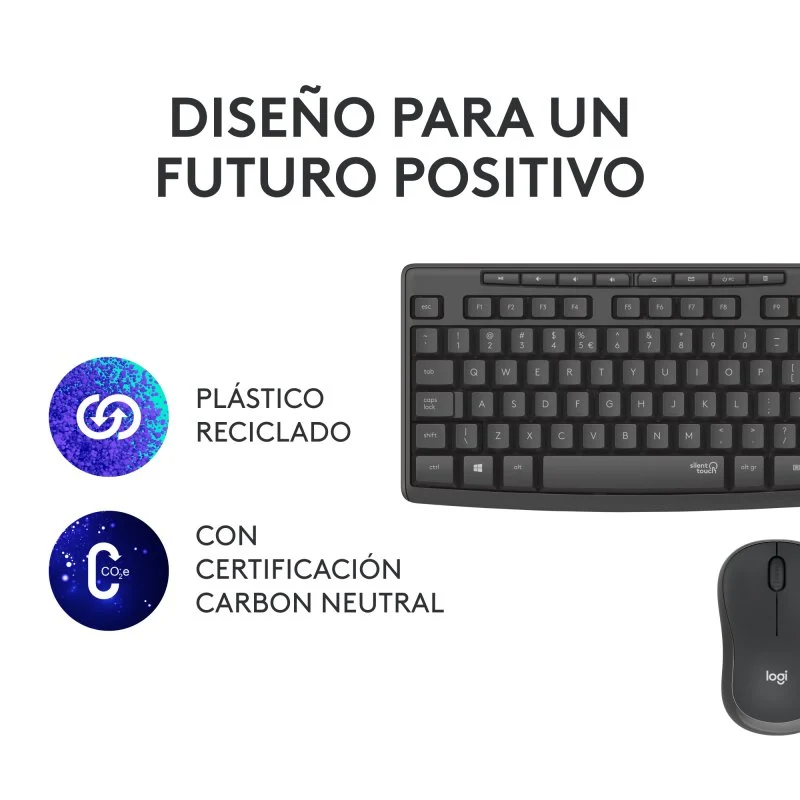 Kit Teclado + Mouse Logitech MK295, inalámbricos (USB 2.4 GHz), español