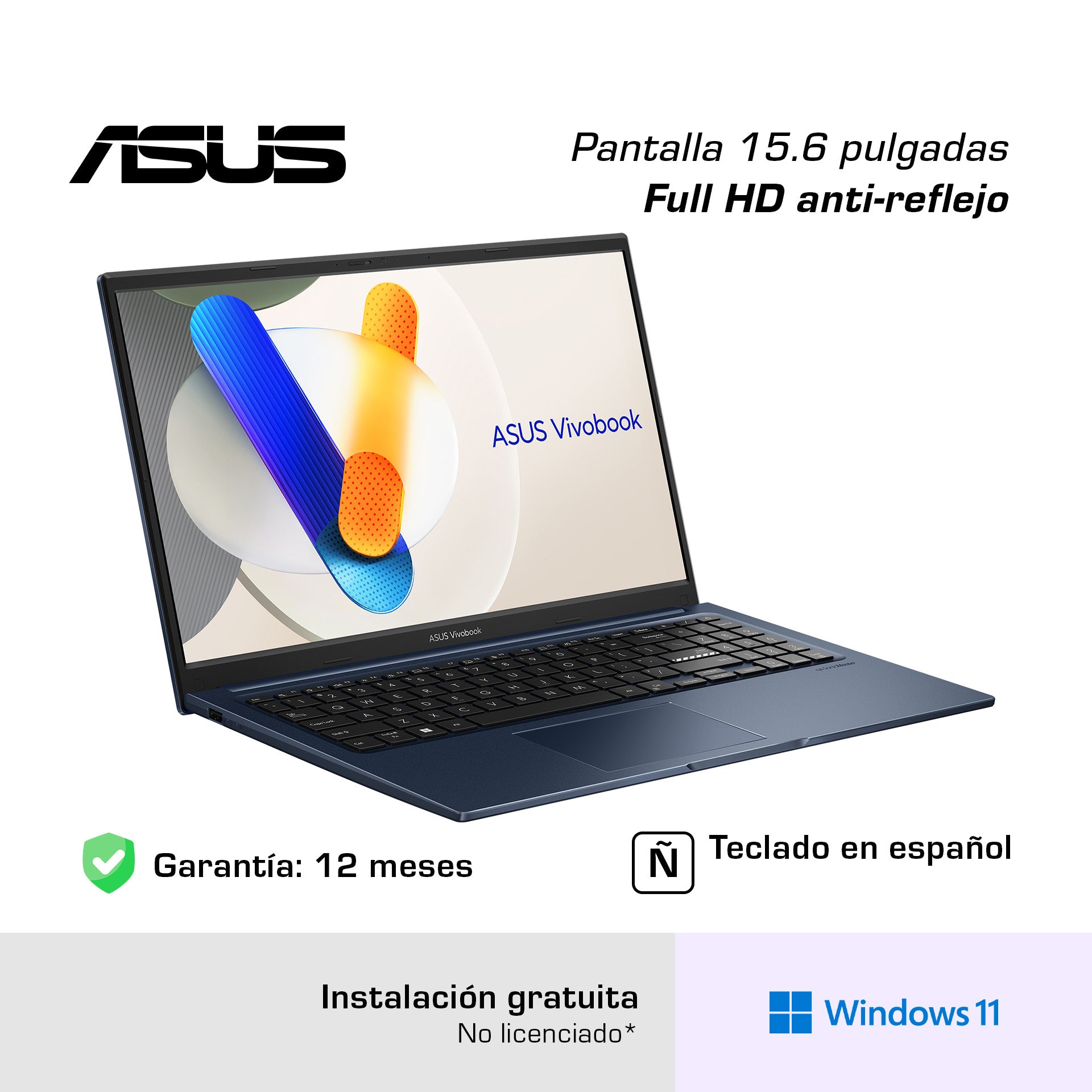 Laptop ASUS X1504VA-NJ946, 15.6" FHD, Core i3-100U 1.2/4.7GHz, 8GB DDR4, 512GB SSD, FreeDos
