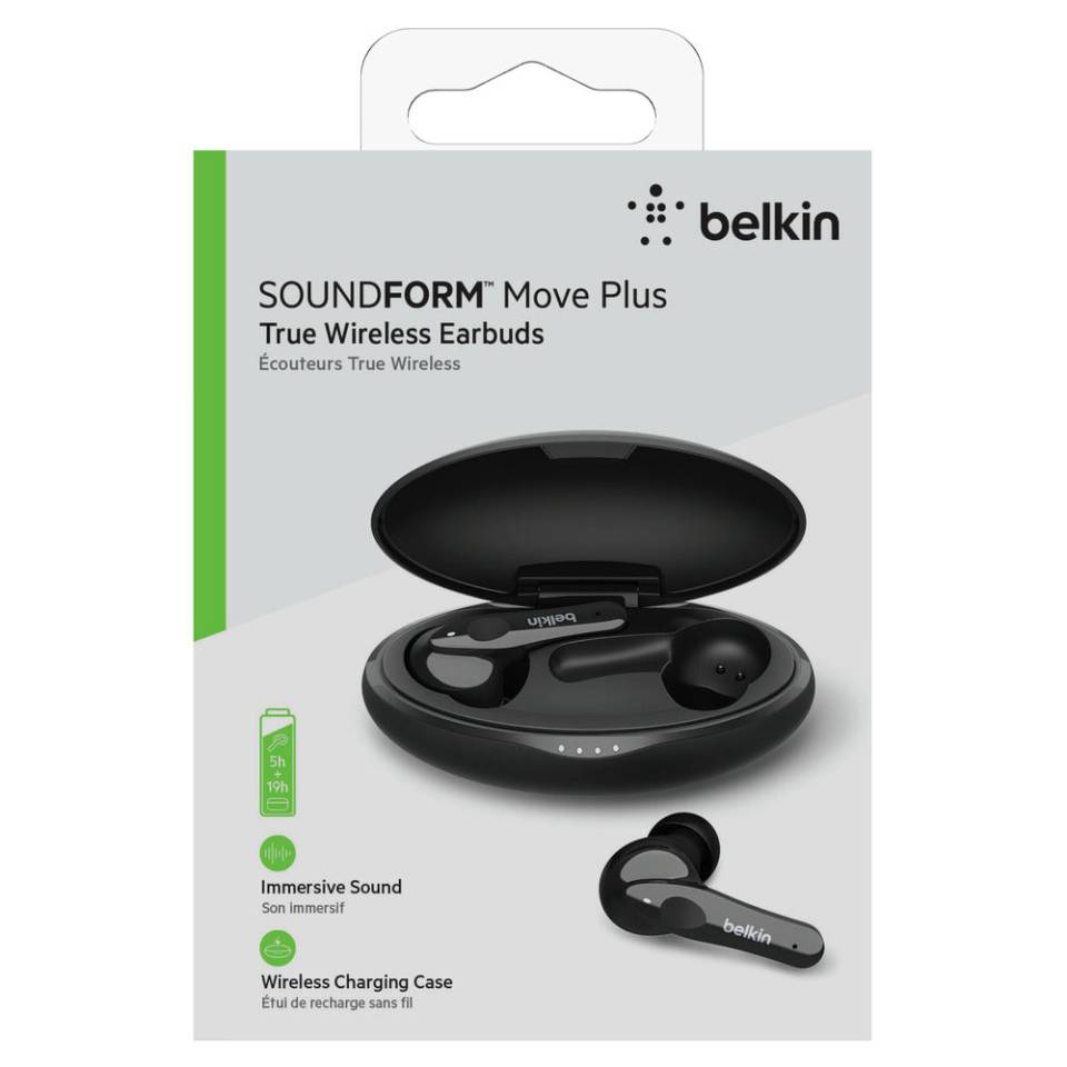 Audífono C/Microf. Belkin SoundForm Move Plus, Bluetooth, IPX5