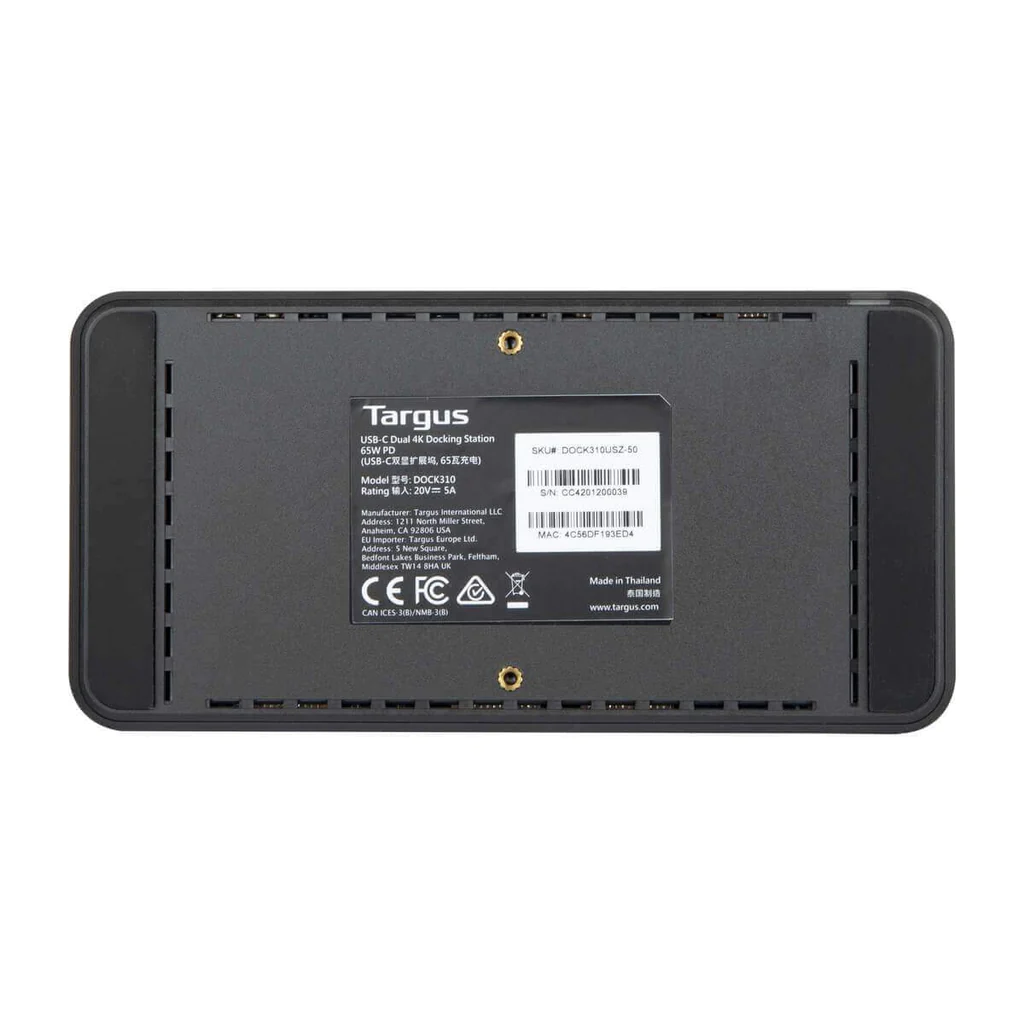 Docking Station universal Targus USB-C, doble HDMI, Ethernet, USB-C, USB-A, 3.5mm, suministro de energía de 65 W