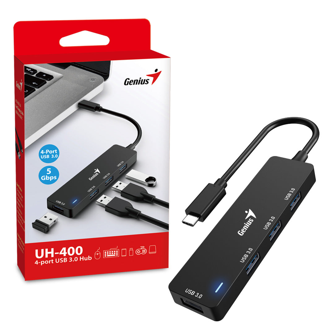 Hub USB-C a 4*USB-A 3.0 - Genius UH-400