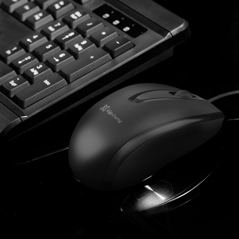 Combo Teclado y Mouse Klip Xtreme KCK-251S DeskMate, cable USB