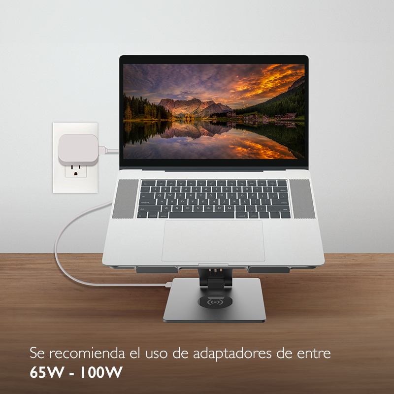Docking Station Klip Xtreme DockStar KDA-500 9 en 1 con Soporte y Carga Inalámbrica