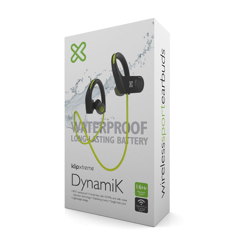 Audífonos deportivos Klip Xtreme DynamiK KSM-750 -  IPX7 resistentes al agua y al sudor