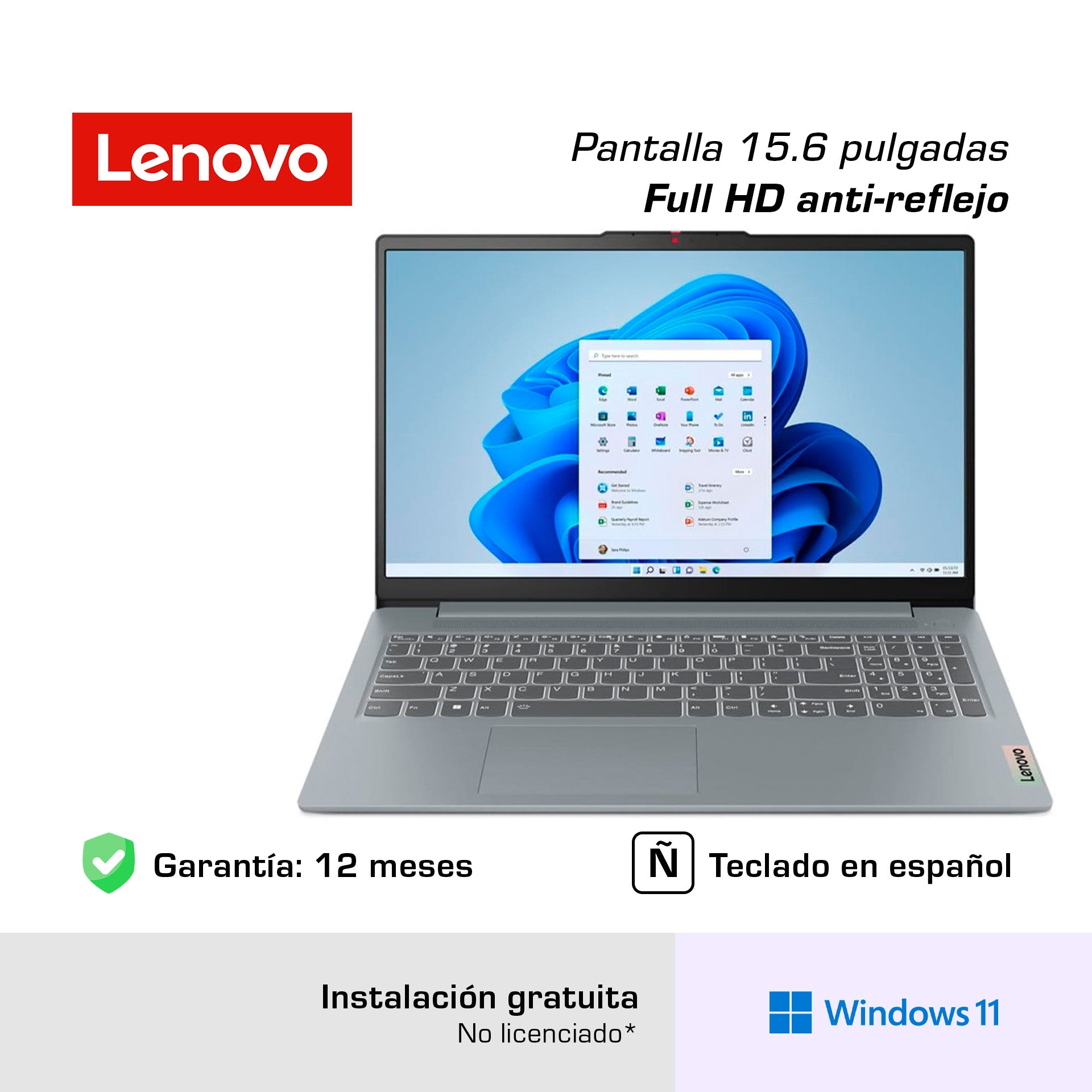 Laptop Lenovo IdeaPad Slim 3, 15.6" FHD TN, Core i5-1335U 1.3/4.6GHz 16GB LPDDR5, 512GB SSD, FreeDos