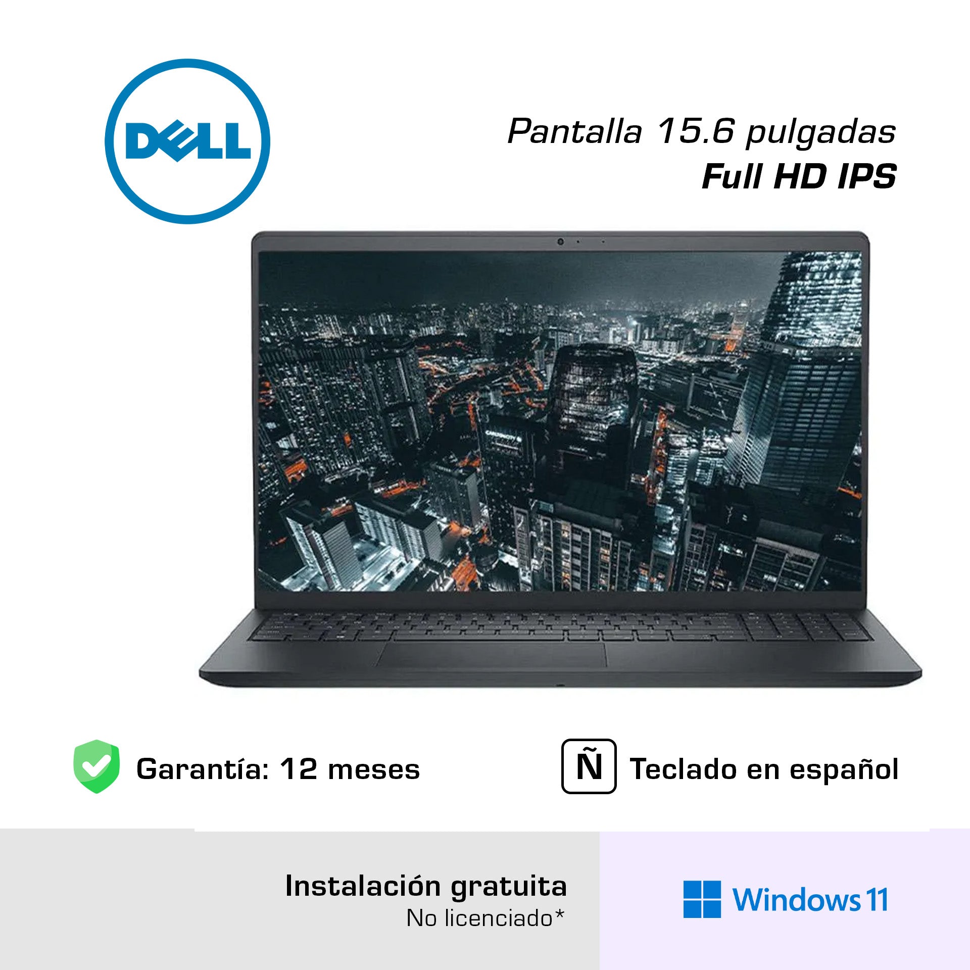 Laptop Dell Inspiron 3520, 15.6" FHD IPS, Intel Core i5-1235U (10 núcleos), 8GB DDR4, 512GB SSD, Ubuntu Linux