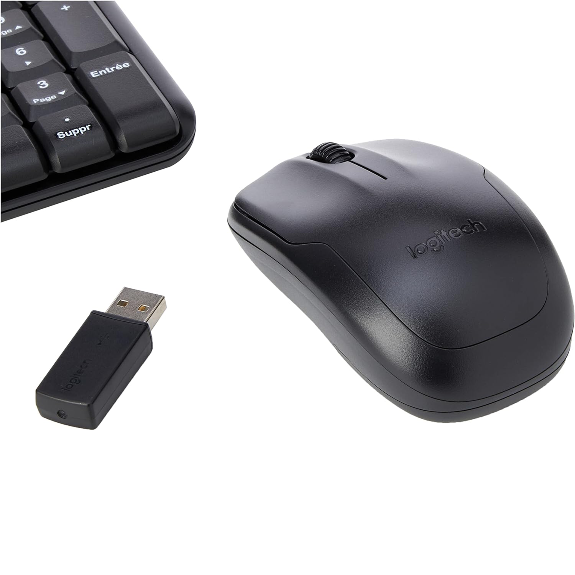 Combo Teclado y Mouse Logitech MK220, inalámbricos (USB 2.4 GHz), español, negro