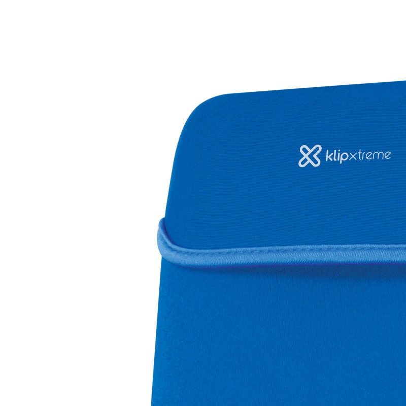 Funda de neopreno reversible para laptop de 14" Klip Xtreme Kolours, Azul y Negro