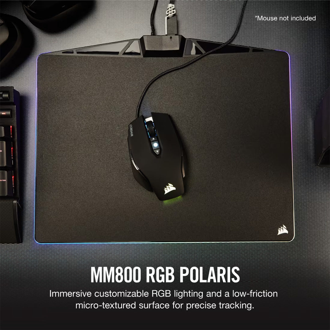 Mouse Pad Gamer Corsair MM800 Polaris - USB A - RGB - 26x35 cm