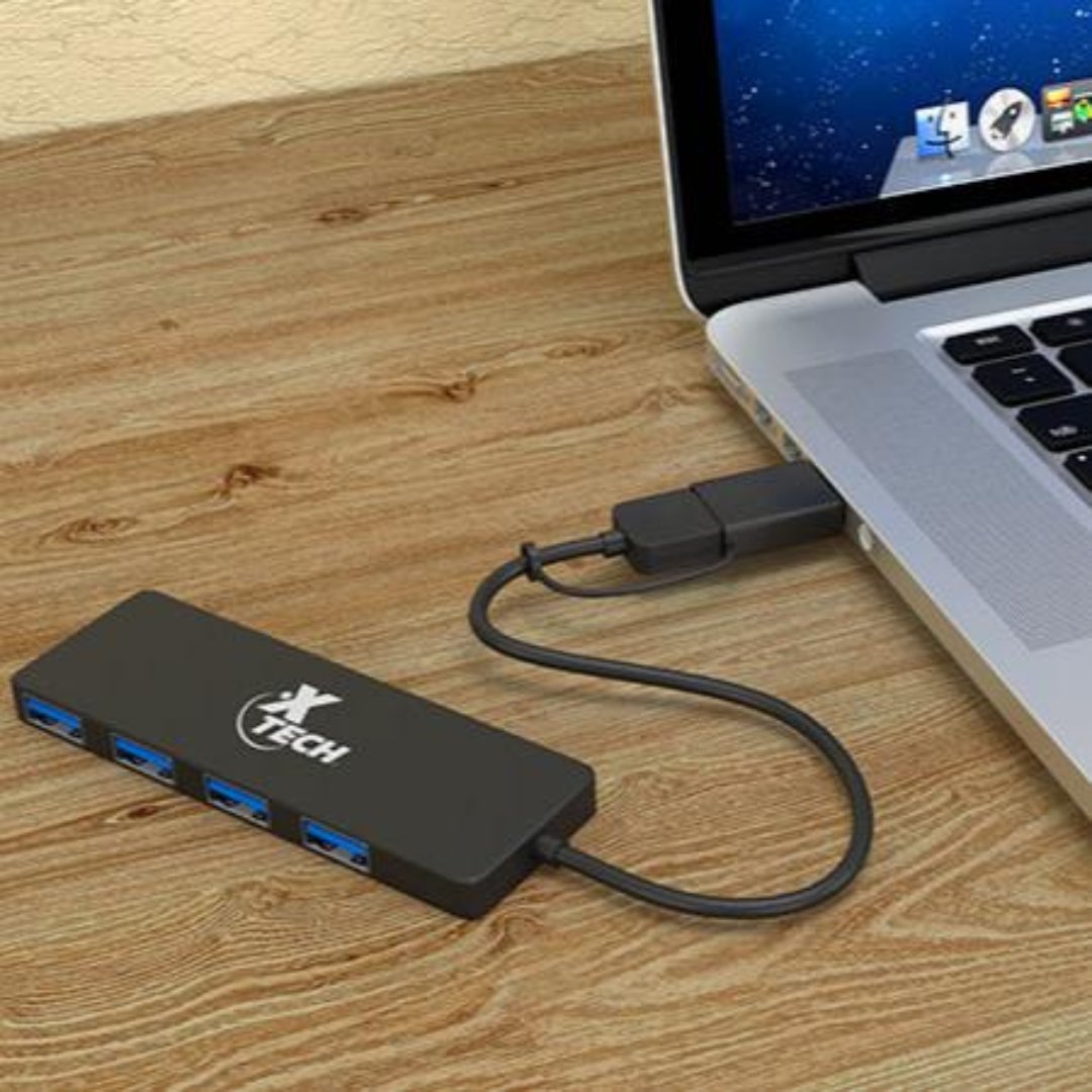 Hub USB-A 3.0 con adaptador USB-C a 4*USB-A 3.0 - Xtech XTC-390