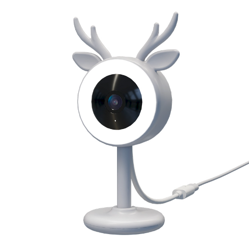 Cámara Monitor inteligente Wi-Fi para bebé, resolución 2K, anillo LED RGB