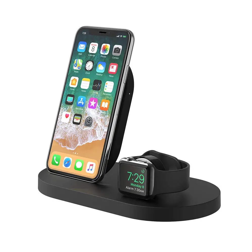 Base de carga inalámbrica para iPhone y Apple Watch + puerto USB-A Belkin BoostUp