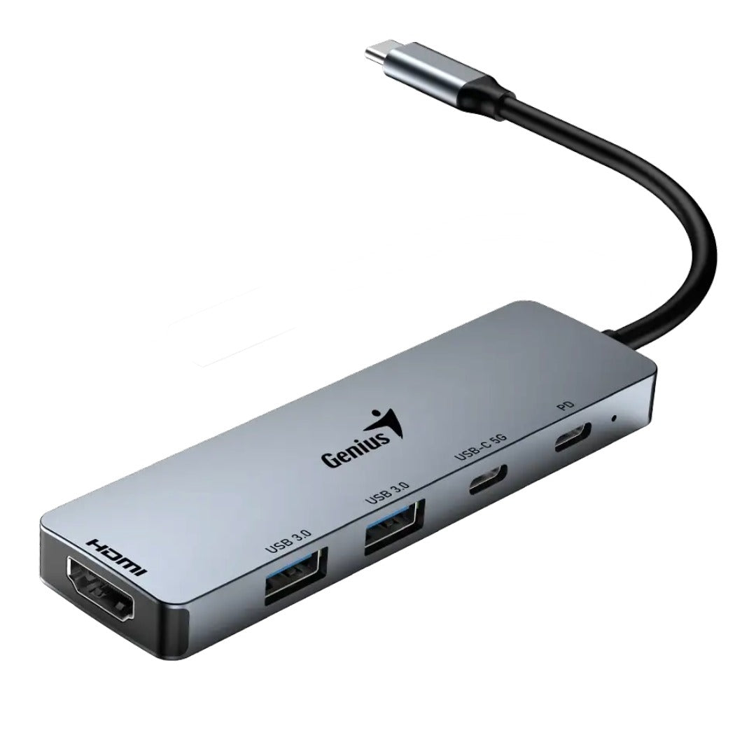 HUB USB-C Genius UH-500 2 USB-A 3.0 / 1 USB-C / 1 HDMI 4K Power Delivery 100W