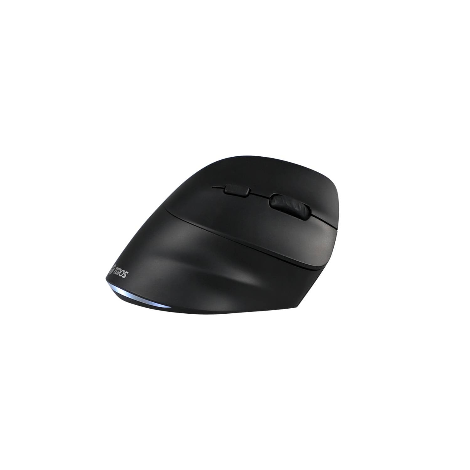 Mouse Ergonómico Teros TE-5169N, Inalámbrico 2.4G+Bluetooth, 2400 DPI, Vertical, Negro