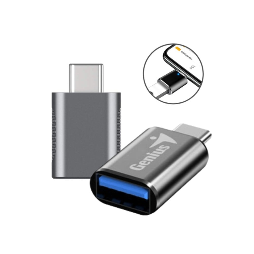 Adaptador Genius ACC-C2A USB-C A USB-A 3.0 Dark Grey