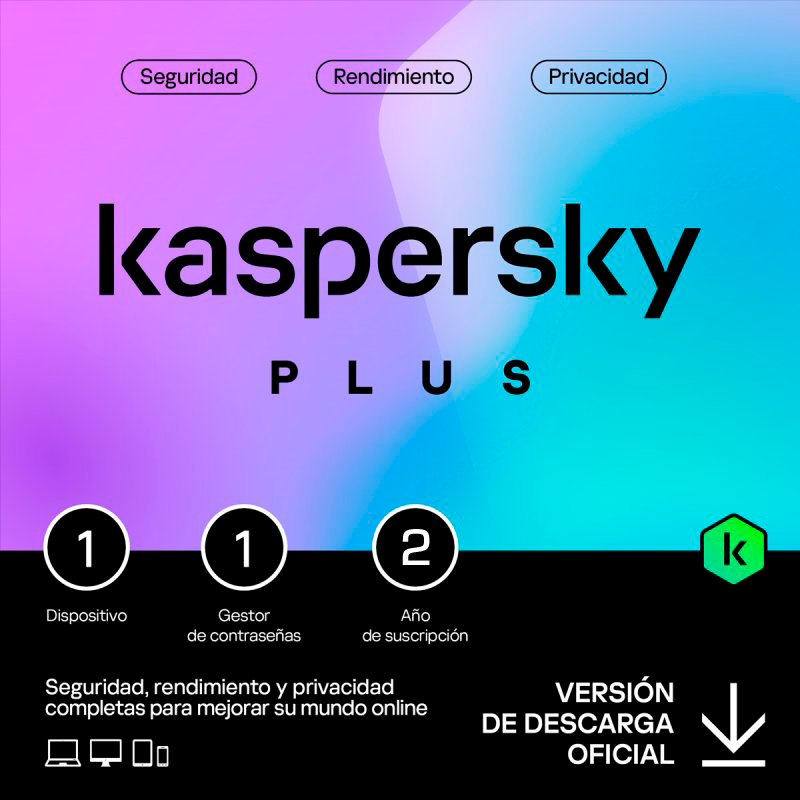 Kaspersky Plus Edition, para un 1 dispositivo, Licencia de 2 años