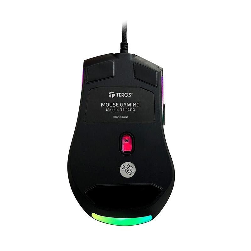 Mouse Gamer Teros TE-1211G, RGB, 6400 DPI, USB cable