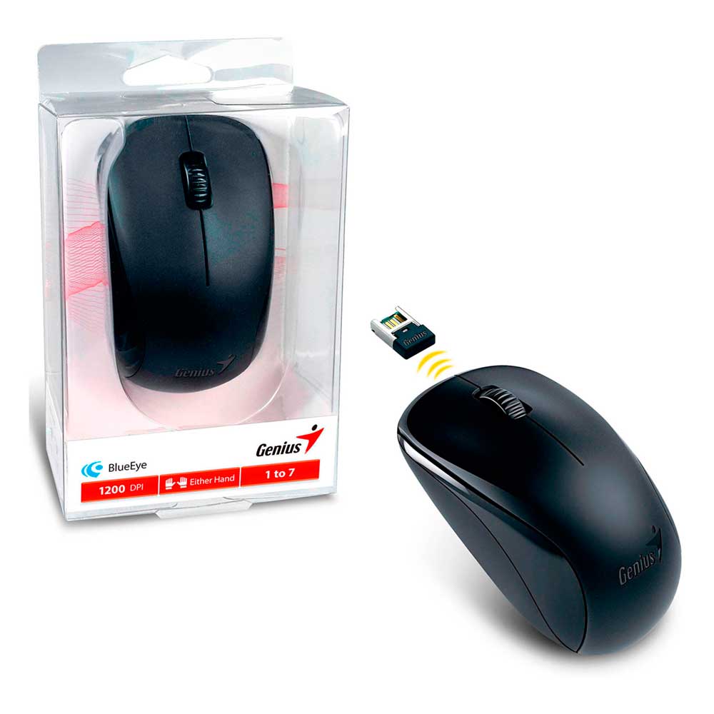 Mouse Genius NX-7000 Wireless BlueEye, inalámbrico (USB 2.4 GHz)