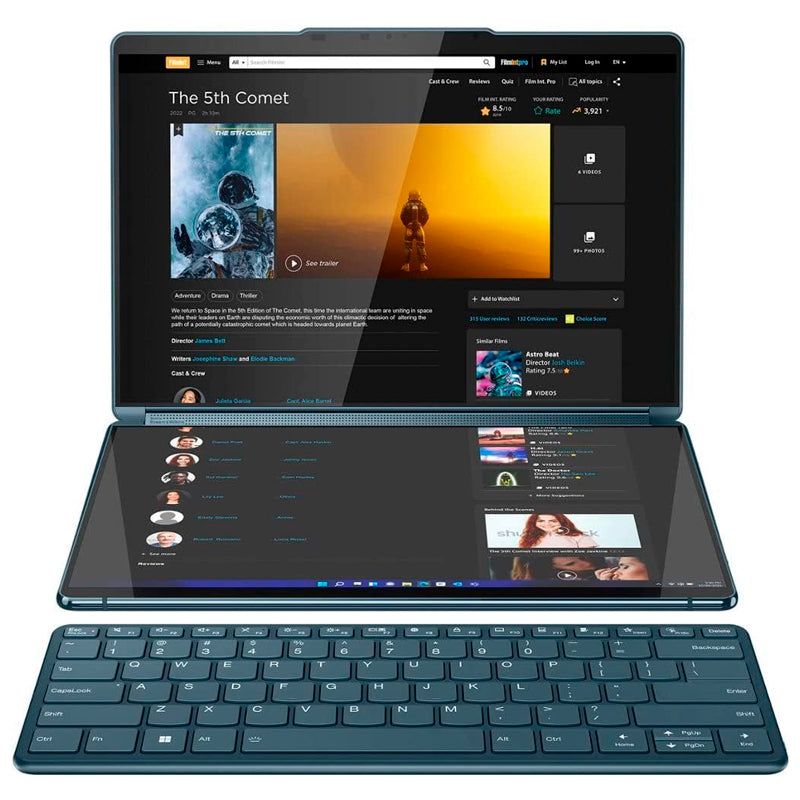 Laptop Lenovo Yoga Book 9 13IRU8, 2 x 13.3" 2.8K OLED Touch, Core i7-1355U 1.7/5.0GHz, 16GB LPDDR5x, 1TB SSD, Windows 11