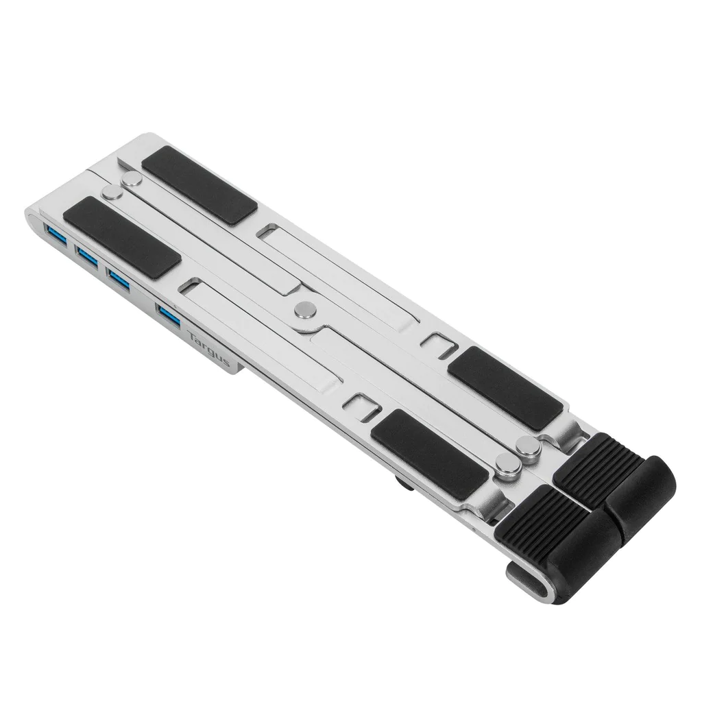 Soporte para portátil con HUB USB-A integrado de 4 puertos, hasta 15.6" Targus, aluminio