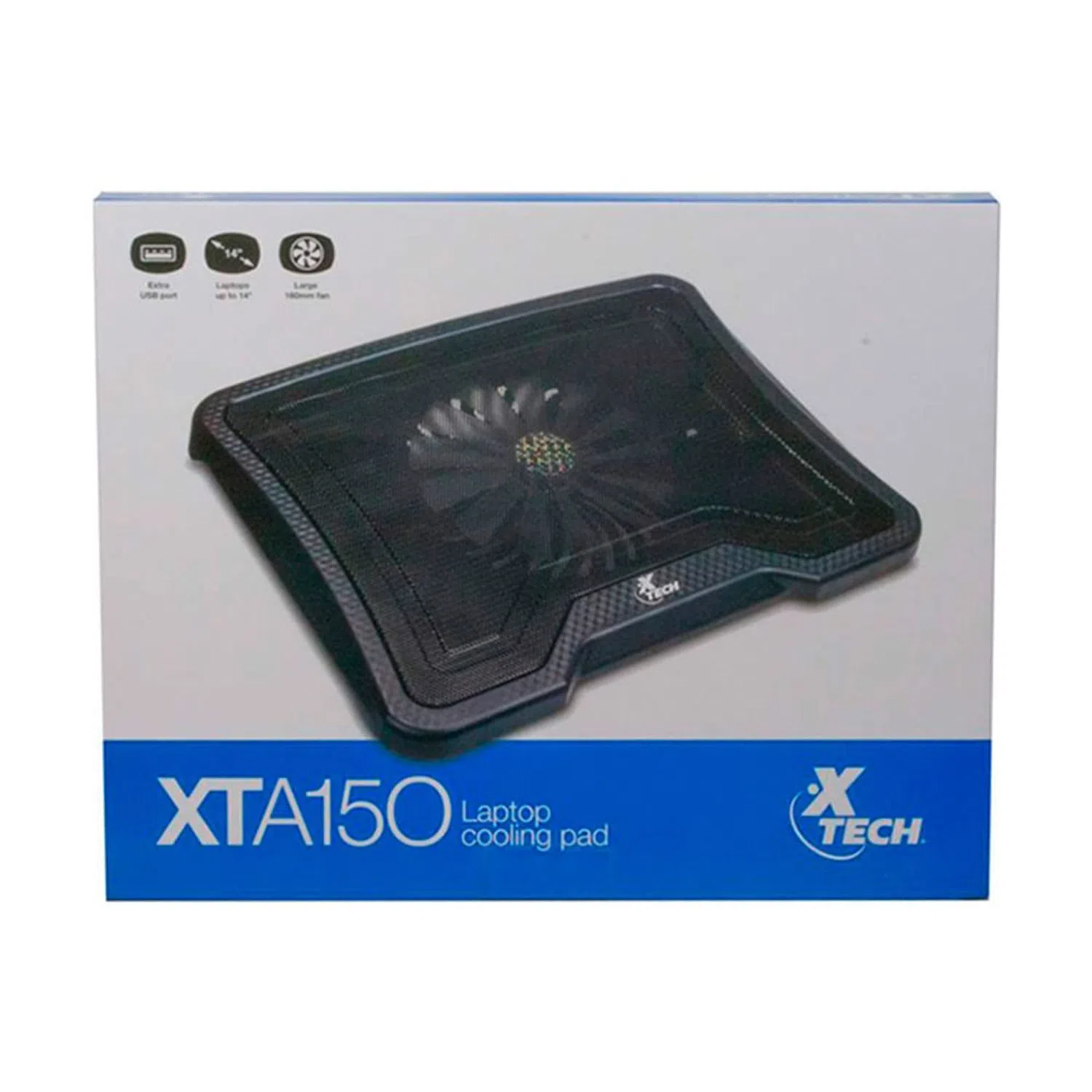 Base con ventilador para laptop Xtech XTA-150, hasta 14"