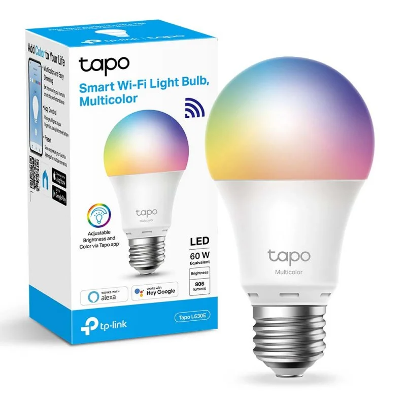 Bombilla LED Inteligente Wi-Fi TP-Link Tapo L530E, Multicolor