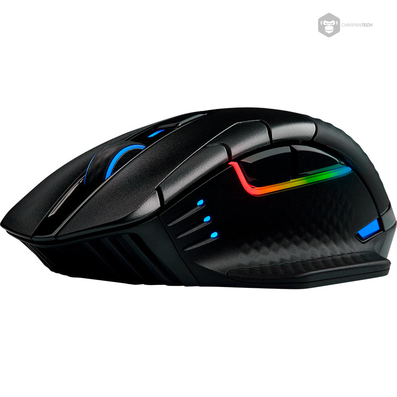 Mouse Gamer Corsair Dark Core RGB Pro Wireless Slipstream, (Bluetooth + USB receptor + Cable USB)