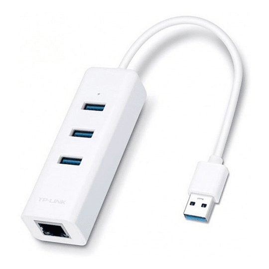 Adaptador TP-Link USB 2 en 1 con Hub de 3 Puertos USB 3.0 y Adaptador Ethernet Gigabit