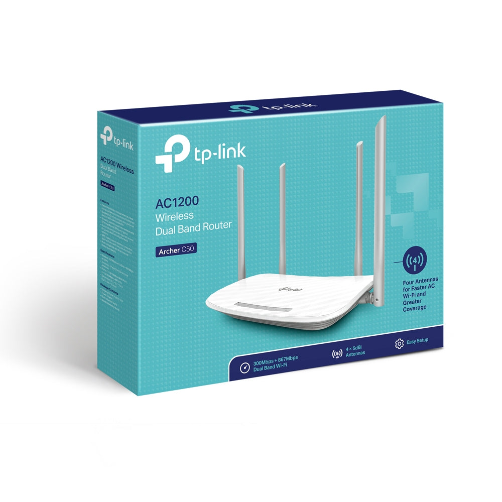 Router Ethernet Wireless TP-Link AC1200, Dual Band, 2.4 GHz / 5 GHz, 802.11 a/b/g/n/ac.
