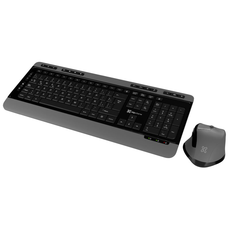 Combo Teclado y Mouse Klip Xtreme Magnifik Duo KBK-520, inalámbrico (USB 2.4 GHz), español, negro