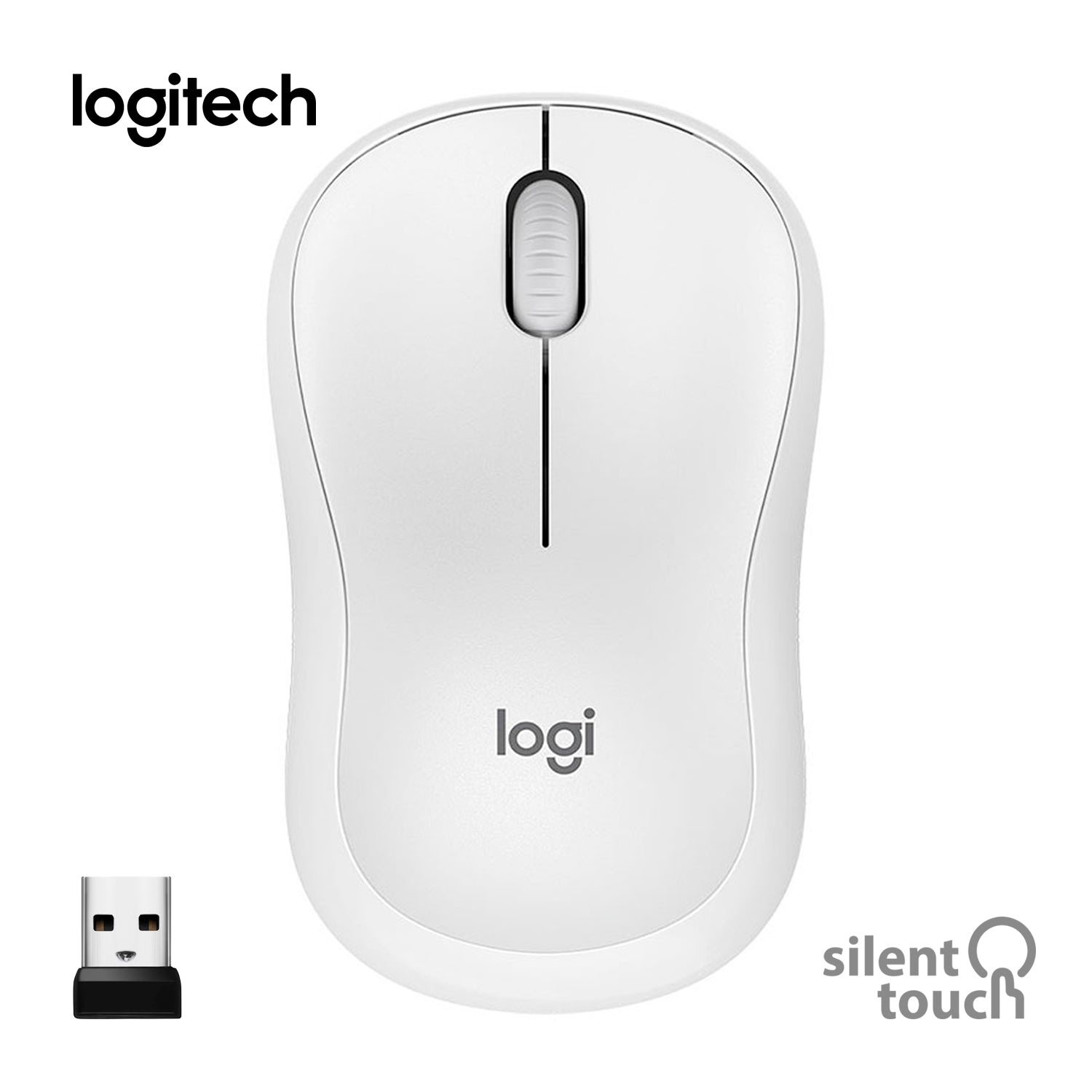 Mouse Logitech M220 Silent, ambidiestro, inalámbrico (USB 2.4 GHz)