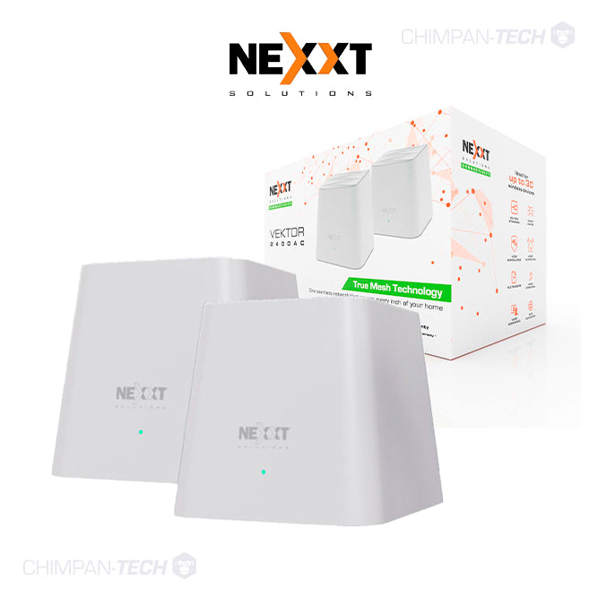 Sistema Wi-Fi Mesh Nexxt Vektor NMC-2400-C, Fast Ethernet, 1200Mbps, Doble banda