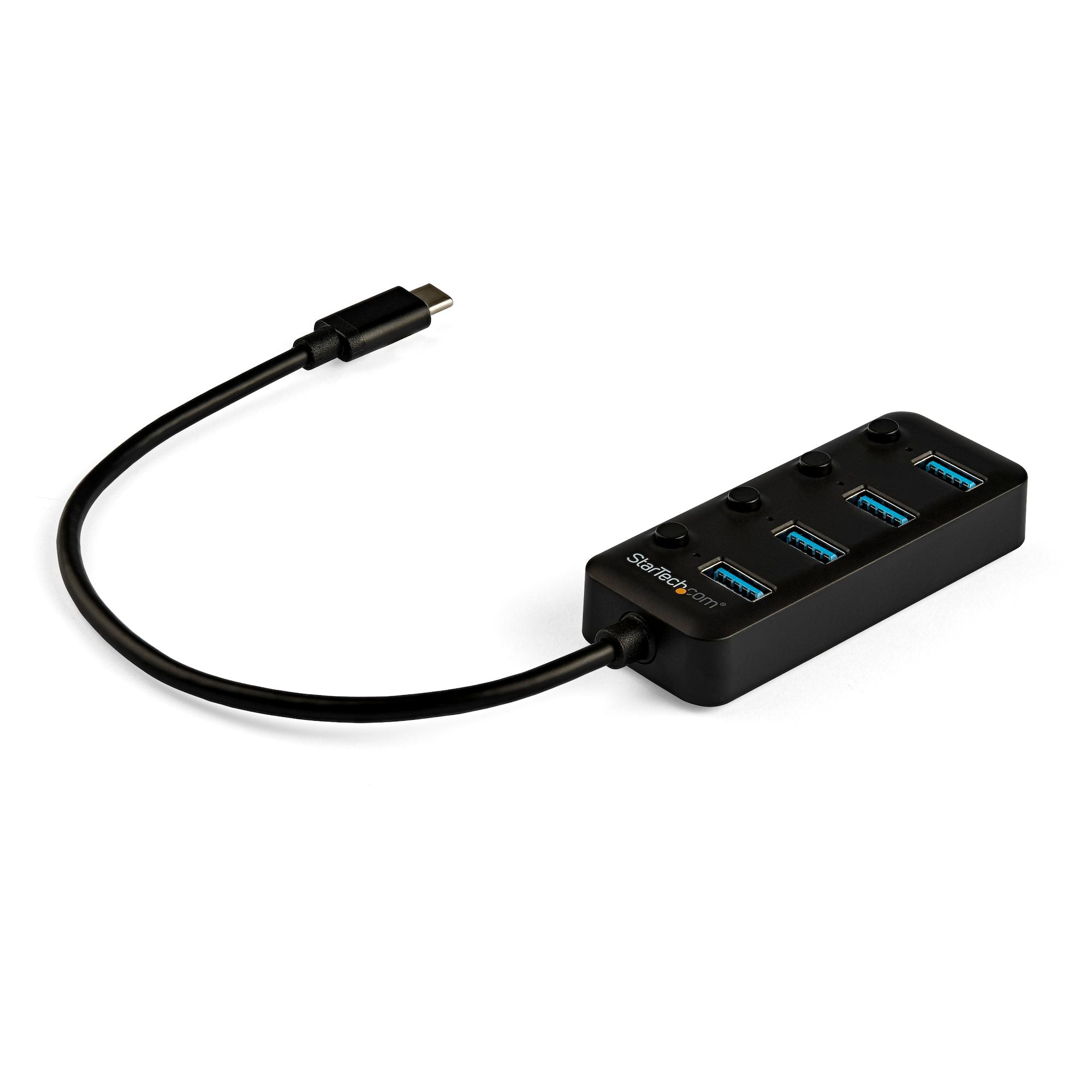 Hub USB C de 4 Puertos - Concentrador USB TipoC a 4 Puertos USB A con Interruptores Individuales de Encendido/Apagado
