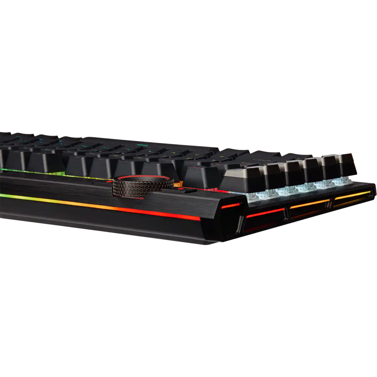 Teclado Gamer mecánico Corsair K100 RGB, CHERRY MX Speed, cable USB, negro