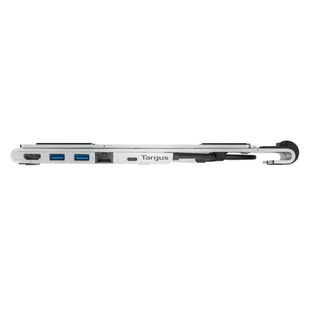 Soporte portátil con base integrada para notebooks con docking USB-C/USB-HDMI/Ethernet Targus, hasta 15.6", aluminio